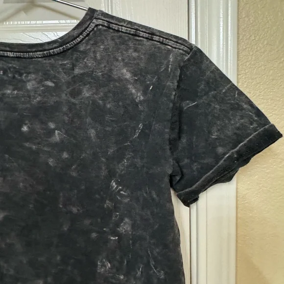 The Rolling Stones Acid Wash Black Distressed Rock Band Men’s L T-Shirt - Picture 8 of 10